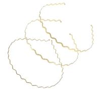 VILLCASE Diademas de Metal Ondulado Doradas para Mujer, 3 Piezas, Accesorio Práctico para Salir y Flequillo Estilo Aleatorio