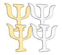 VILLCASE Diseño Novedoso y Sujeción Firme en Aleación Símbolo de Psicología Broches para Mujer Pack de 4 Piezas para Decorar Ropa en Ocasiones Obsequios