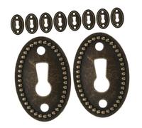 VILLCASE Diseño Vintage Elegante 10 Piezas de Placas Ovaladas de Aleación de Zinc para Cerraduras de Muebles y Tocadores para Hogar y Oficina
