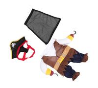 VILLCASE Disfraz de Pirata para Perros de Algodón, Ropa Portátil y Transpirable para Halloween, Diseño Único para Cosplay y Fotos de Mascotas