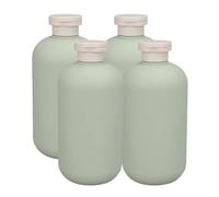 VILLCASE Dispensador de Jabón de Manos Reutilizable 4 Piezas 500 Ml Botellas de Plástico Compactas para Viaje y Uso Diario