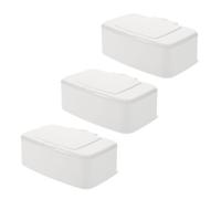 VILLCASE Dispensador de Toallitas Húmedas Botón para Almacenamiento en Casa, Material Pp Saludable Olor Extraño, Paquete de 3 Unidades para Viaje y Pañalera