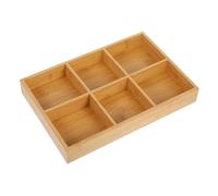 VILLCASE Elegante Bandeja De Madera Dividida para Servir Bandeja para Verduras con 6 Compartimentos para El Hogar