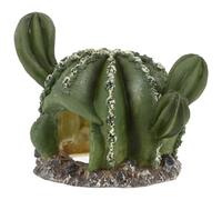VILLCASE Escondite Que Cactus Reptiles Forma para Resina Verde, Decoración Ofrece Refugio Simulación de Pequeña Cueva para Terrario y Lagartos