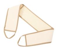 VILLCASE Esponja Exfoliante Corporal Doble Cara de Lufa Natural Toalla de Ducha Larga Grande Beige Borde Café Cepillo de Espalda para Baño y Exfoliación Profunda