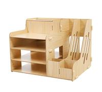 VILLCASE Estante De Madera para Archivos Organizador De Escritorio Estantería De Madera para Almacenamiento para Oficina y Clasificador De