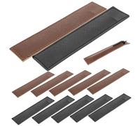 VILLCASE Estuche De Cuero para Bolígrafos 12 Unidades Porta Bolígrafos para Cinturón Compacto y Ligero Uso Diario Oficina y Universidad Color Negro y Marrón