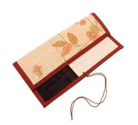 VILLCASE Estuche Enrollable De Bambú para Pinceles De Caligrafía Bolsa Portátil para Organizador De Lápices y Pinceles Diseño Vintage Japonés Ligero y Fácil De Transportar para Estudiantes
