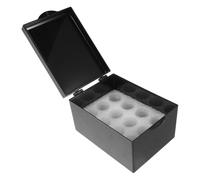 VILLCASE Estuche Organizador de Medicamentos Acrílico Negro 6 Orificios, Anti-caídas Rápida Extracción para Emergencias Médicas y Almacenamiento Portátil