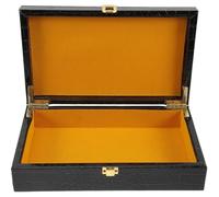 VILLCASE Estuche Portátil de Madera con Tapa Abatible Efecto, Tamaño 25x15x6 Cm, Caja de Almacenamiento para Viajes y Protección contra Polvo