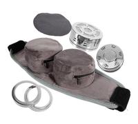 VILLCASE Estuche Portátil para Moxa Caja de Acero Resistente, Cinturón Elástico Doble, Aislante Térmico y Funda de Tela Transpirable, para Terapia de Moxibustión en Cuello, Rodilla