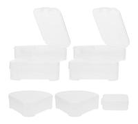 VILLCASE Estuche Transparente para Esponjas de Maquillaje 8 Piezas Soporte Plástico Resistente 5 Cajas Triangulares y 3 Cajas Cuadradas Organizador Compacto para Esponjas Cosméticas