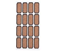 VILLCASE Etiquetas Adhesivas de Madera Marrón, 2 Piezas Eco Friendly sin Residuos, Ideales para Cajas y Cupcakes de Cumpleaños