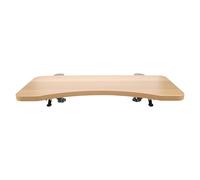 VILLCASE Extensor de Escritorio Ergonómico Abrazadera, Bandeja para Teclado y Ratón de Madera Natural 52x24 Cm, Soporte Plegable para Oficina y Estación de Trabajo, Elevador de Teclado