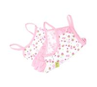 VILLCASE Falda Tirantes para Perro Pequeño, Vestido de Algodón 100% para Mascotas, Estampado de Fresas Rosa XS, Ropa de Verano para Caminatas y Actividades al Aire Libre