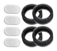 VILLCASE Filtros de Fuente de Agua para Gatos, 8 Piezas de Filtro de Repuesto de Acero Inoxidable Algodón para Dispensador de Agua para Mascotas, Compatible y Fácil de Instalar, Uso