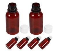 VILLCASE Frascos de Medicamentos con Tapa 100 Ml Set de 6 Frascos Ámbar con Graduación Contenedores Sellados para Almacenamiento y Transporte de Medicinas Organizador Práctico para Uso