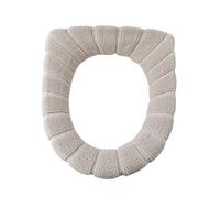 VILLCASE Funda para Asiento de Inodoro Elástica y Portátil Beige Gruesa y Cálida de Poliéster Almohadilla Redonda Color Aleatorio Adecuado para Baño