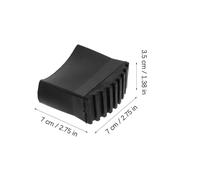 VILLCASE Funda Protectora Antideslizante para Patas de Escalera Plegable, 4 Piezas de Goma Negra, Tamaños 2.5x6.3 Cm y 2.5x5 Cm, Accesorios para Escalera Doméstica, Amortiguador