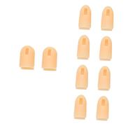 VILLCASE Fundas de Silicona para Dedos de Repuesto para Manicura 10 Unidades Color Carne Flexibles y Transpirables Cubre Dedos Reutilizables para Decoración y Protección Salones de