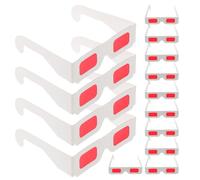 VILLCASE Gafas de Papel 3D Rojas 100 Unidades para Fiestas y Cine Gafas de Visualización 3D Aplicables para Cumpleaños Infantiles Bodas y Eventos Escolares