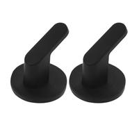 VILLCASE Ganchos Magnéticos Negros de Hierro para Cocina y Horno, 2 Piezas, Resistentes Necesidad de Taladro, Ideales para Colgar Toallas y Luces