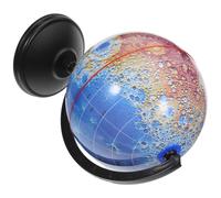 VILLCASE Globo Lunar Educativo con Mapa Detallado, Modelo Rotatorio de Plástico Azul para Enseñanza en Aula y Ciencia en Casa, Herramienta de Aprendizaje de Geografía para Estudiantes