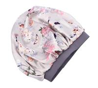 VILLCASE Gorro de Satén para Dormir de Gran Tamaño para Mujer Borde Elástico de Seda Artificial Que Mantiene el Cabello en Su Lugar y Es Cómodo para Uso Nocturno
