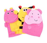 VILLCASE Guantes Exfoliantes en Cumpleaños y Navidad 3piezas para Baño Infantil de Algodón Compuesto Suaves y Antirascaduras para Lavar y Cuidar la Piel Delicada
