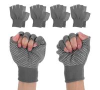 VILLCASE Guantes sin Dedos para Hombre, 5 Pares de Punto Transpirables Antideslizantes, Ideales para Ensamblaje y Manipulación de Equipos en Clima Frío