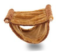 VILLCASE Hamaca Colgante Cálida para Hámsters y Conejillos De Indias, Cama De Tela Suave Tamaño l Color Café, Adecuado para Jaulas y Mascotas Pequeñas De Compañía