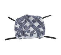 VILLCASE Hamaca Doble Colgante Ajustable para Gatos y Animales Pequeños, Cama Tipo Nido de Gatito de Tela y Transpirable, Diseño de Cuadros Azul Claro para Jaula y Uso Interior