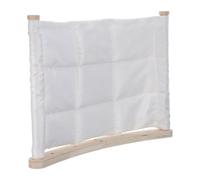 VILLCASE Hamaca para Gatos de Interior Montada en Pared Estantes Integrados y Sistema de Correas, Diseño Minimalista de Madera Blanco para Apartamentos Pequeños