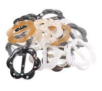 VILLCASE Hebillas de Resina para Bufanda y Camisa Anillos Circulares de 25 CM y 3 CM 20 Unidades Mixtas Accesorios para Anudar y Decorar Prendas de Vestir