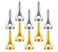 VILLCASE Herramientas para Trenzar el Cabello Anillos de Dedo Metálicos Dorados y Plateados, Garras de Seccionamiento Punk para Peinados, Accesorios Cosplay y Complementos para Peluquería