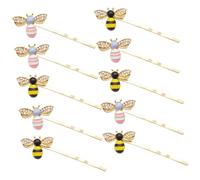 VILLCASE Horquillas Pelo De Metal 10 Piezas Pequeño Tamaño Diseño Abeja Multicolor Para Mujeres y Niñas Accesorios Para Cabello Fiesta Banquete Bodas