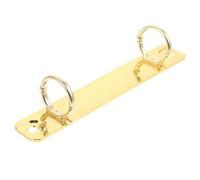 VILLCASE Inserto de Carpeta Metálico Desmontable A7, Anillo Redondo Doble de Encuadernación, Mecanismo Portátil para Cuadernos Diy, Color Dorado, Material de Oficina y Archivador