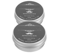 VILLCASE Jabón para afeitar y jabón facial para hombres 2 piezas con aceite esencial de para viajes y cuidado facial