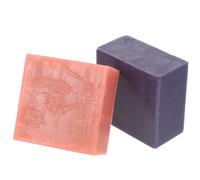 VILLCASE Jabones de Limpieza Facial y Corporal 2 Piezas Tamaño Pequeño Esencias Herbales de Rosa y Lavanda para Piel Sensible Uso Diario y Viaje