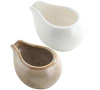VILLCASE Jarra de Leche 2 Unidades Pequeña de Cerámica Estilo Japonés, Diseño Creativo Boquilla para Servir para Bares y Fiestas