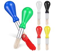 VILLCASE Juego de 12 Pinceles para Pintar al Óleo Mango Ergonómico y Cerdas de Cerda de Cerdo, Herramienta Versátil para Manualidades y Dibujo