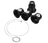 VILLCASE Juego de para Relojeros 5 Piezas con Aumentos 5X 10X 15X y 20X Cristal Óptico de Alta Definición Alambre de Acero Herramienta Portátil para Reparación y Mantenimiento de