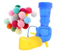 VILLCASE Juguete Interactivo para Gatos Lanzador Portátil y Pelota de Felpa Ligera, Adecuado para Entrenamiento y Juegos en Interiores y Exteriores