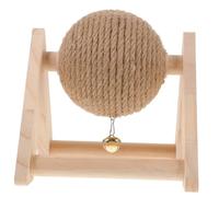 VILLCASE Juguete Rascador Bola para Gatos y Conejos Pelota Masticable Resistente y Estable para Mascotas Pequeñas Alivia Estrés y Protege Muebles para Interiores