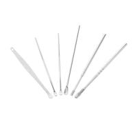 VILLCASE Kit de Extracción de Cera de Oído Metálico Espiral de 6 Piezas con Caja de Almacenamiento para Limpieza Doméstica Segura y Masaje Auditivo para Toda la Familia