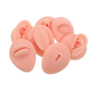 VILLCASE Kit de Práctica para Piercing Modelo Realista de Silicona Beige para Nariz, Boca, Oreja, Lengua y Ombligo, Reutilizable y Adecuado para Técnicas de Entrenamiento