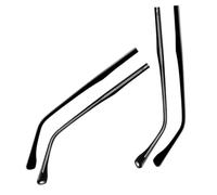 VILLCASE Kit de Reemplazo de 2 Pares de Patillas Metálicas Negras para Gafas con Diseño Plano y Convexo, Accesorios para Reparación de Gafas Rotas, Compatible y Cómodo para Uso Diario