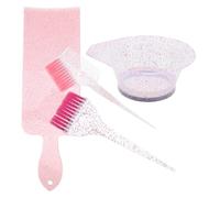 VILLCASE Kit de Tinte Cabello Bol y Brocha Rosa Set para Mezclar y Aplicar Tinte Brocha Doble Función Peine y Cepillo Tamaño Ergonómico para Uso Doméstico