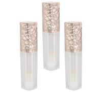 VILLCASE Kit para Hacer Bálsamo Labial con 3 Envases de Brillo Labial de Plástico, Tubos Vacíos con Varita, Fácil de Llevar para Uso Diario y Viaje