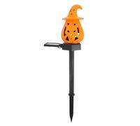 VILLCASE Lámpara Solar LED en Forma de Calabaza para Decoración Exterior de Halloween, Luz de Paisaje Estaca, y Material Plástico para Fiestas